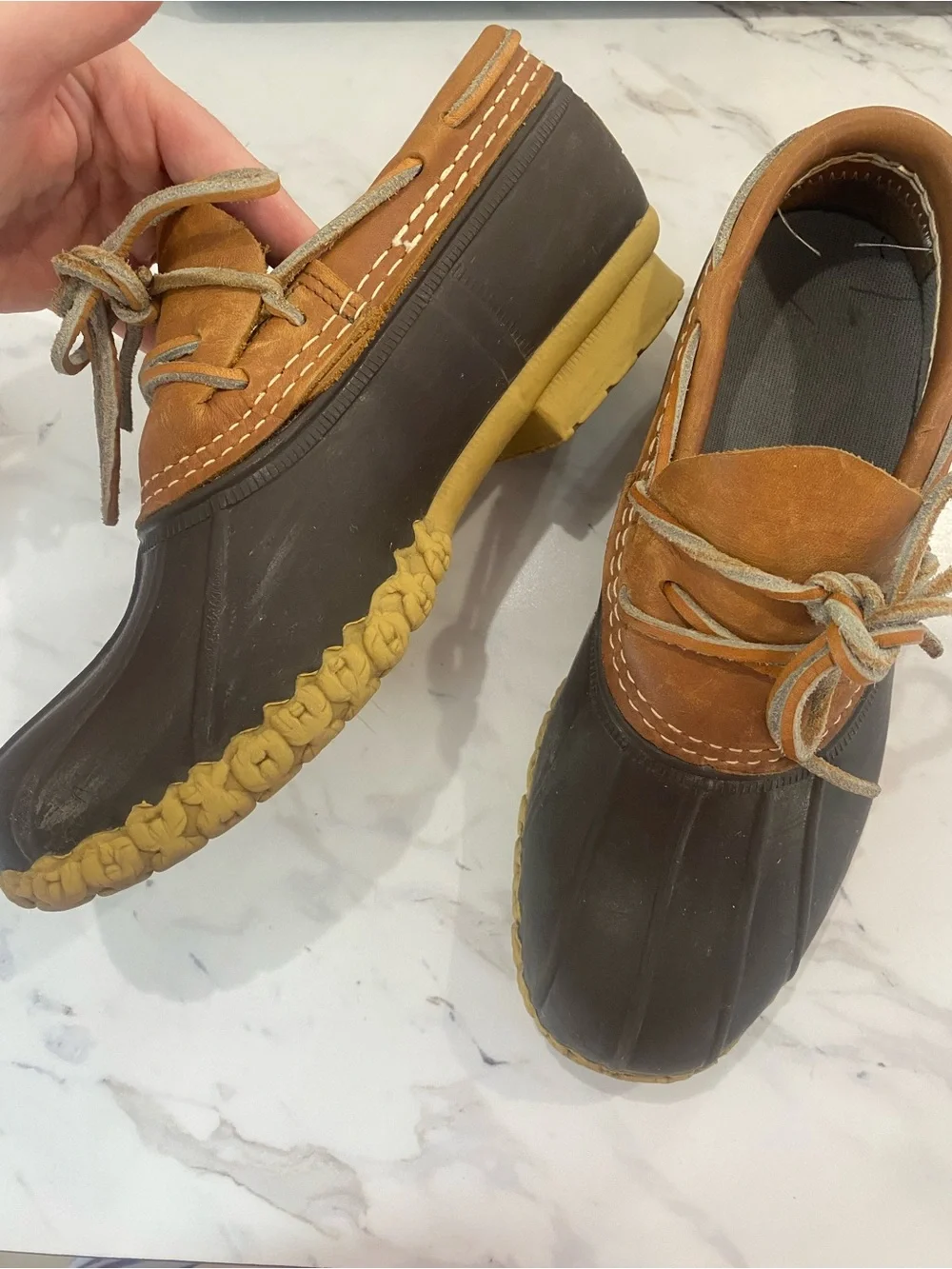 LL bean two tone duck boots / shoes